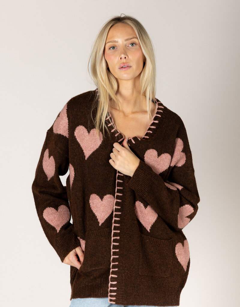 Lyla & Lux Elska Heart Open Cardi