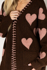 Lyla & Lux Elska Heart Open Cardi