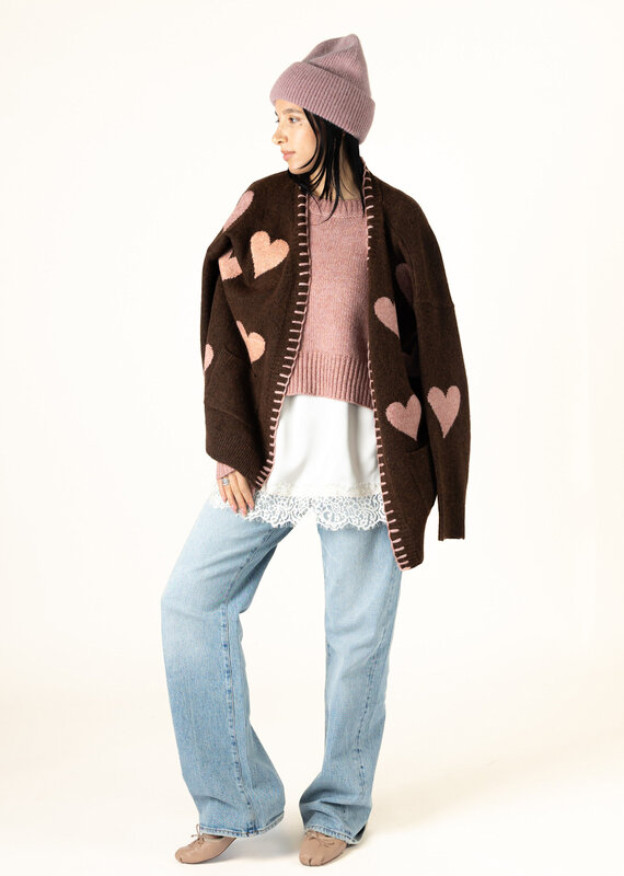 Lyla & Lux Elska Heart Open Cardi