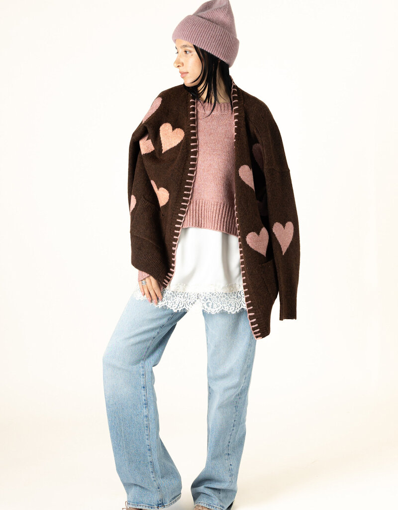 Lyla & Lux Elska Heart Open Cardi