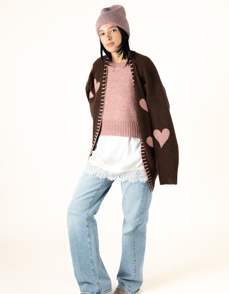 Lyla & Lux Elska Heart Open Cardi