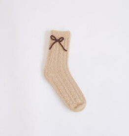 Lyla & Lux Plush Bow Detailed Socks