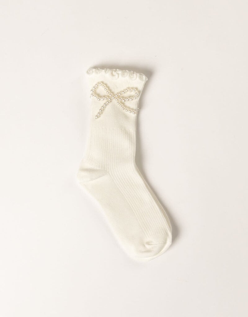 Lyla & Lux Pearl Detailed Socks