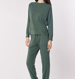 Hello Nite Deep Jade Fleece Crew