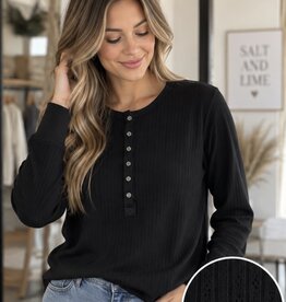 Hello Nite Jersey Knit Henley