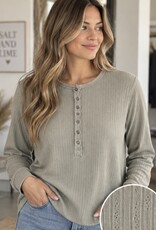 Hello Nite Jersey Knit Henley