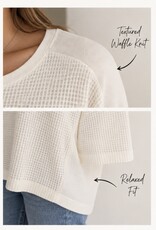 Hello Nite Lush Waffle Knit Sweater