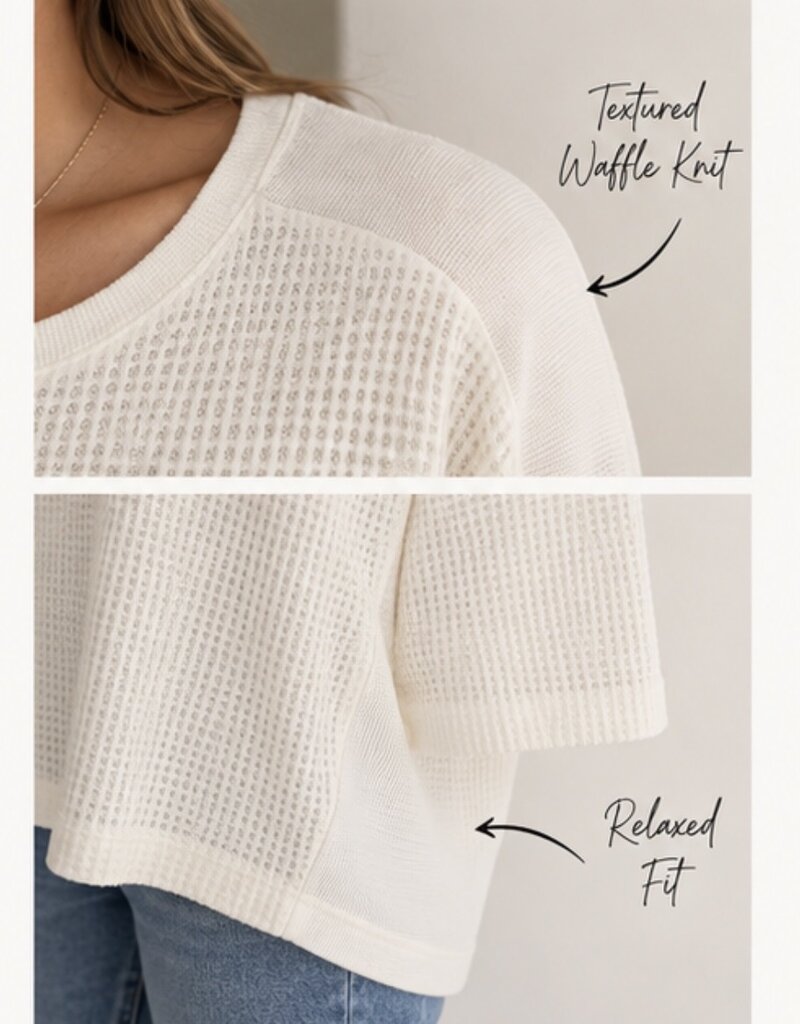 Hello Nite Lush Waffle Knit Sweater