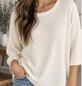 Hello Nite Lush Waffle Knit Sweater