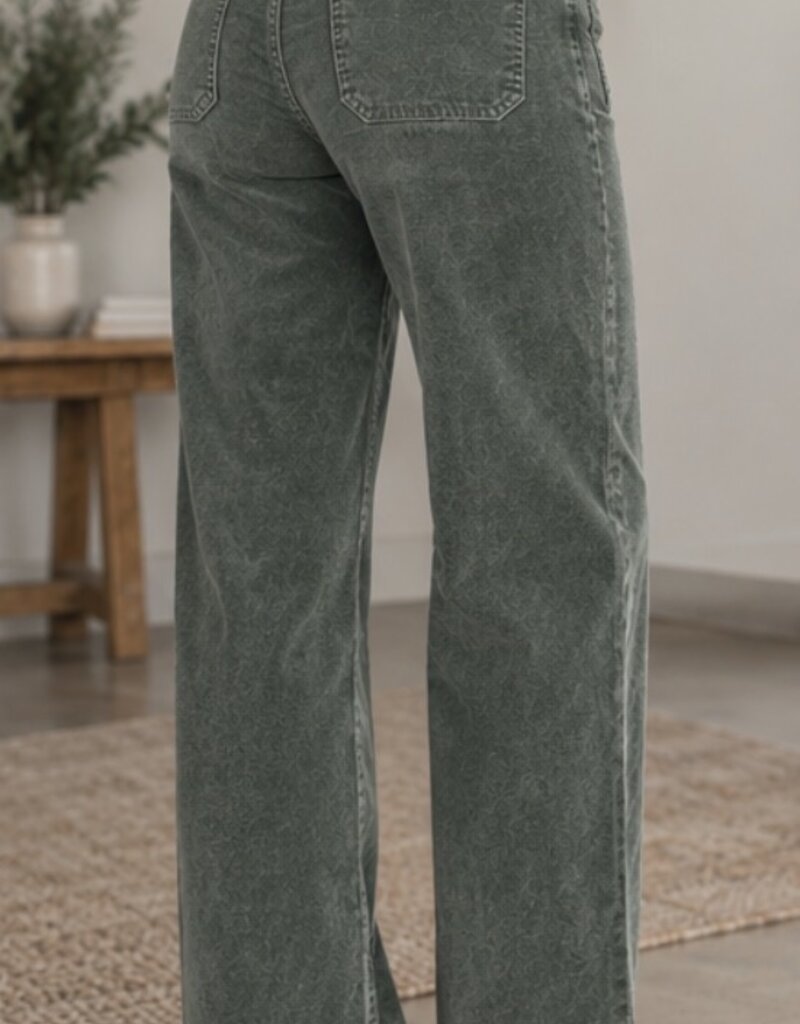 Hello Nite Cotton Stretch Cord Wide Leg Pant