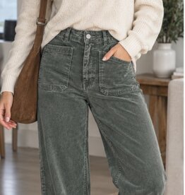 Hello Nite Cotton Stretch Cord Wide Leg Pant