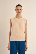 Molly Braken Cable Knit Round Neck Vest