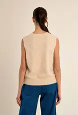 Molly Braken Cable Knit Round Neck Vest