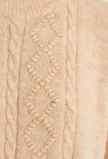 Molly Braken Cable Knit Round Neck Vest