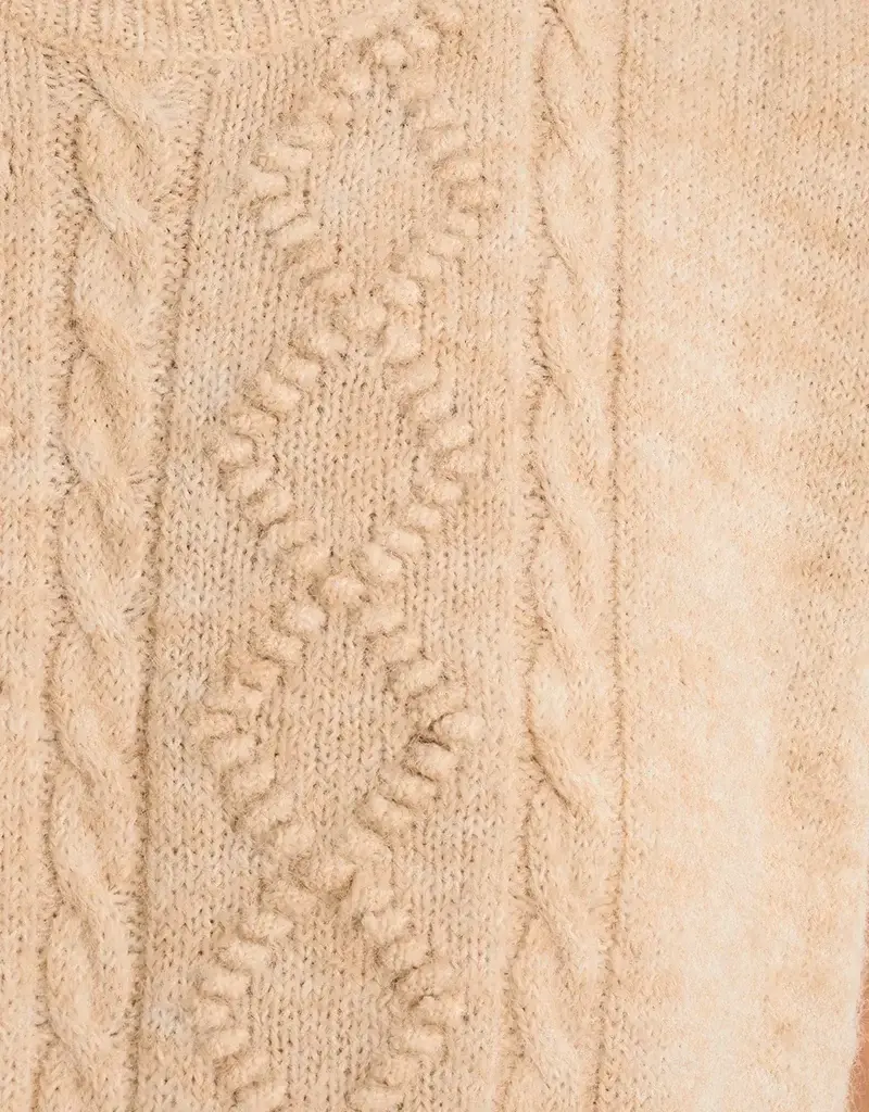 Molly Braken Cable Knit Round Neck Vest