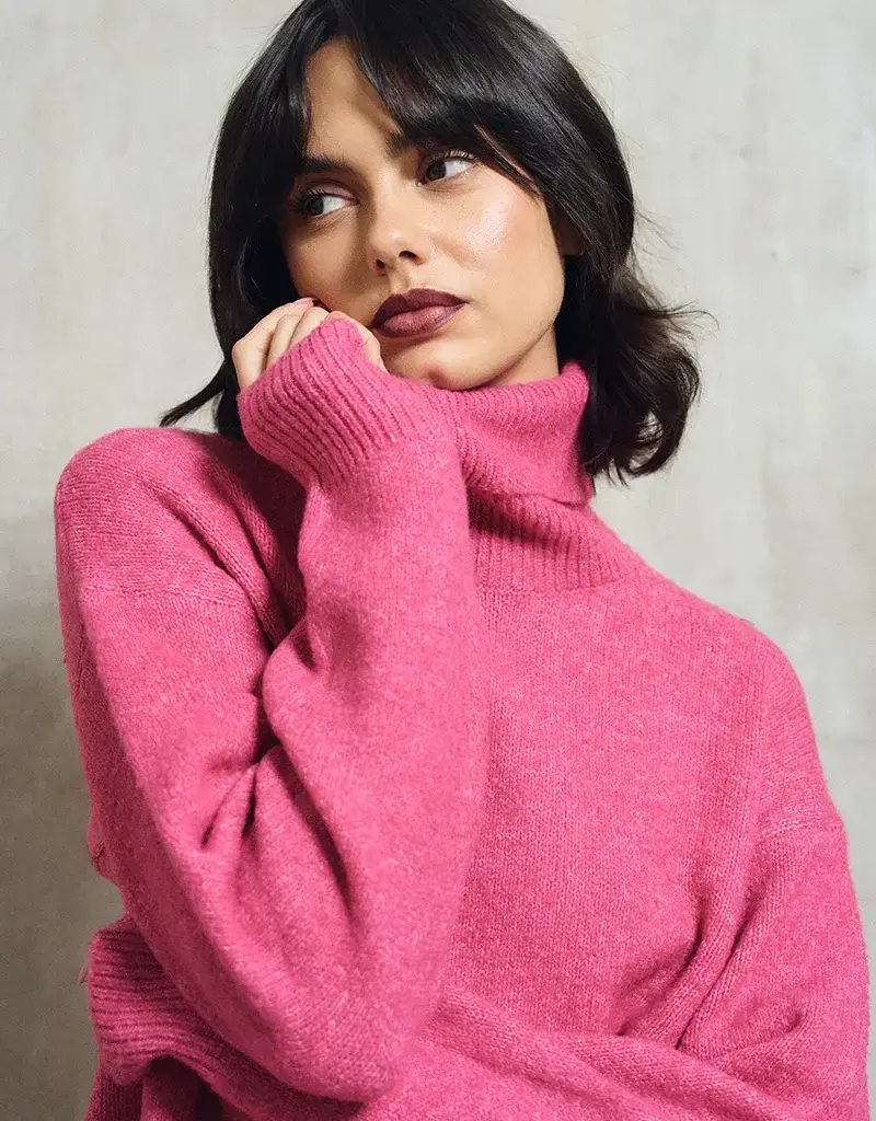 Molly Bracken Pink Crush Turtleneck