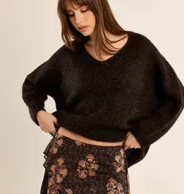 Molly Bracken The Mocha V-Neck Sweater