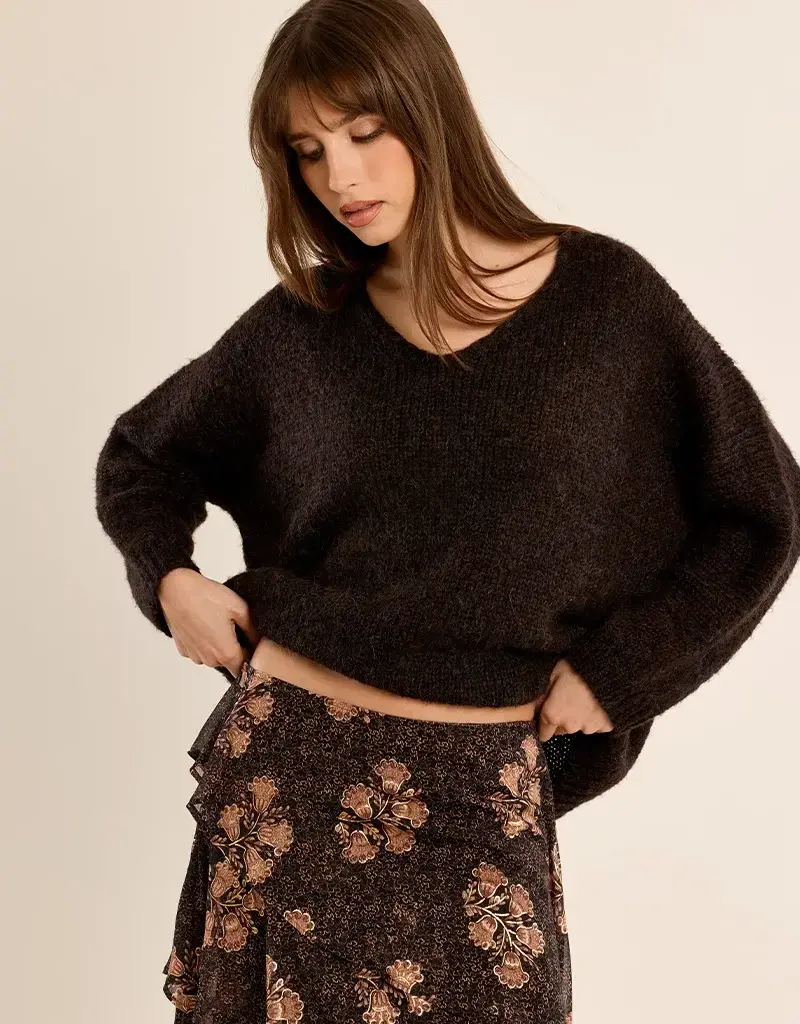 Molly Bracken The Mocha V-Neck Sweater