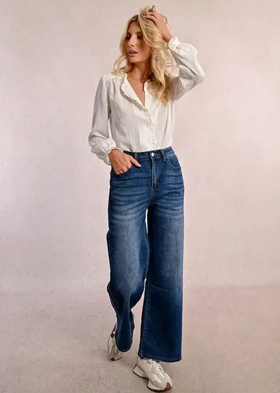 Molly Bracken High Waisted Wide Leg Jeans
