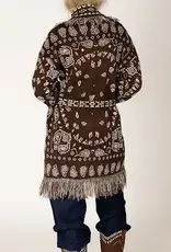 Lyla & Lux Saddle Fair Isle Bandana Print Cardi