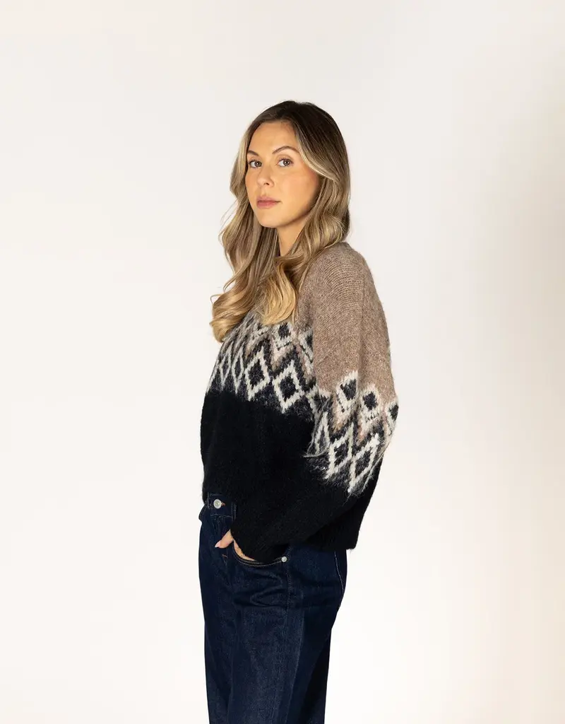 Lyla & Lux Aria Fair Isle Crew