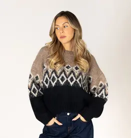 Lyla & Lux Aria Fair Isle Crew