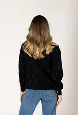 Lyla & Lux Nobu Crystal Off Shoulder Sweater