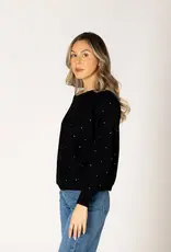 Lyla & Lux Nobu Crystal Off Shoulder Sweater