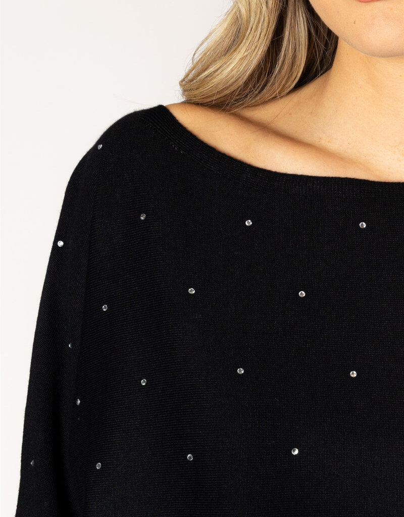 Lyla & Lux Nobu Crystal Off Shoulder Sweater