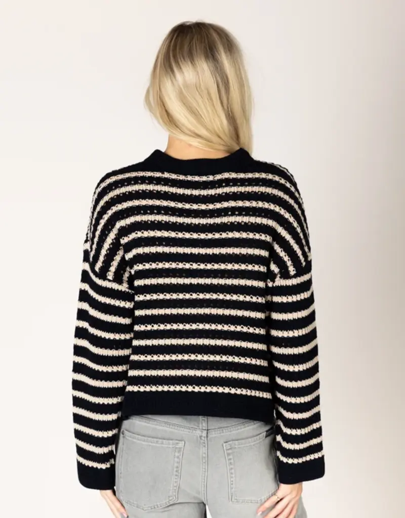 Lyla & Lux Dina Cotton Stripe Cardi