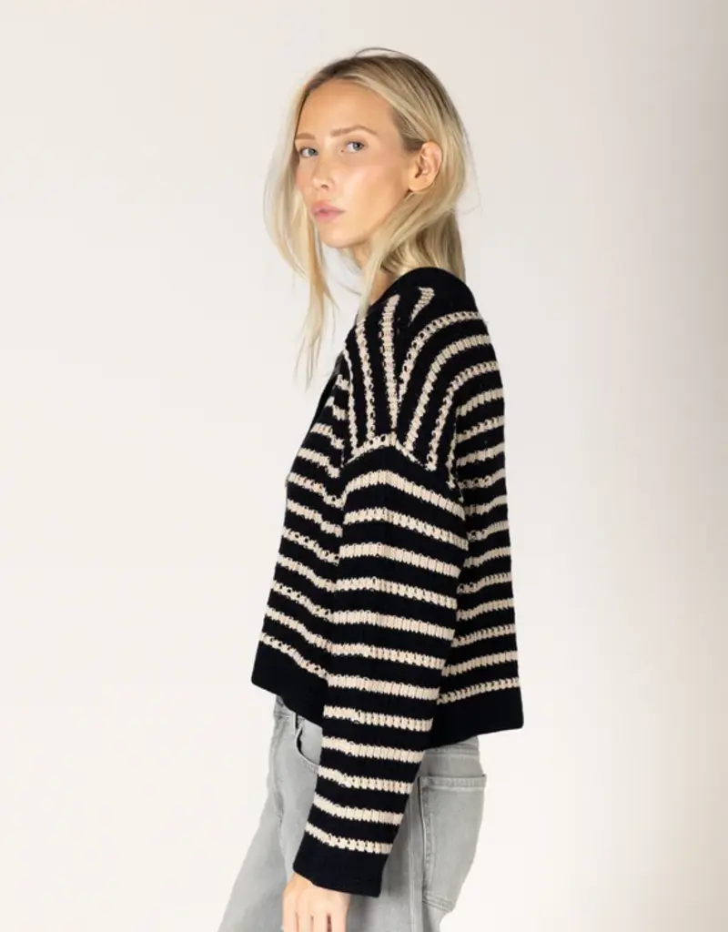 Lyla & Lux Dina Cotton Stripe Cardi