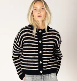Lyla & Lux Dina Cotton Stripe Cardi
