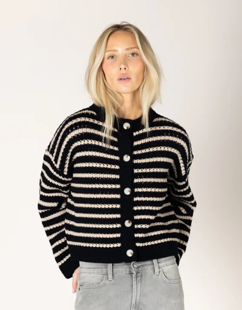 Lyla & Lux Dina Cotton Stripe Cardi