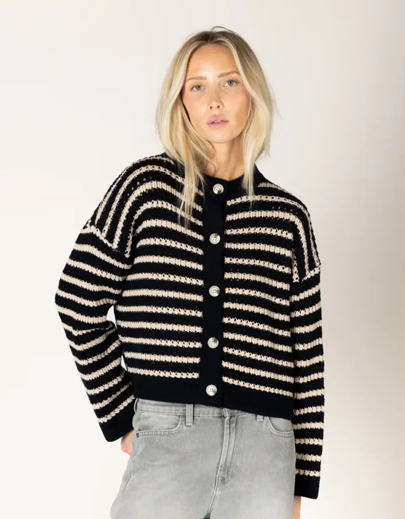 Lyla & Lux Dina Cotton Stripe Cardi
