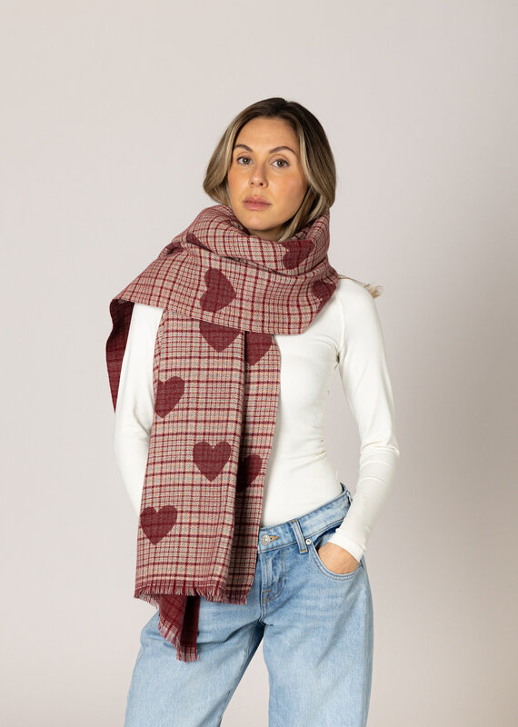 Lyla & Lux Love Hearts Printed Scarf