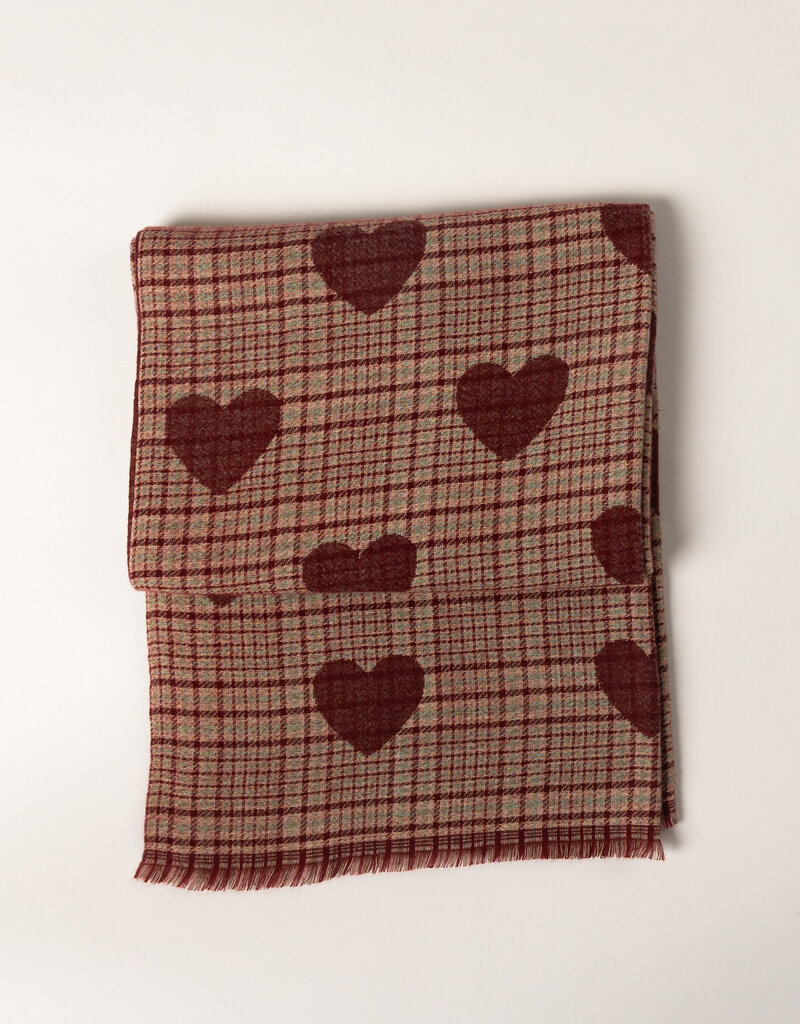 Lyla & Lux Love Hearts Printed Scarf