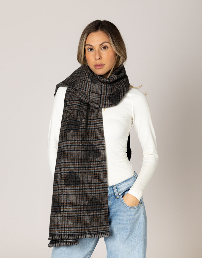 Lyla & Lux Love Hearts Printed Scarf