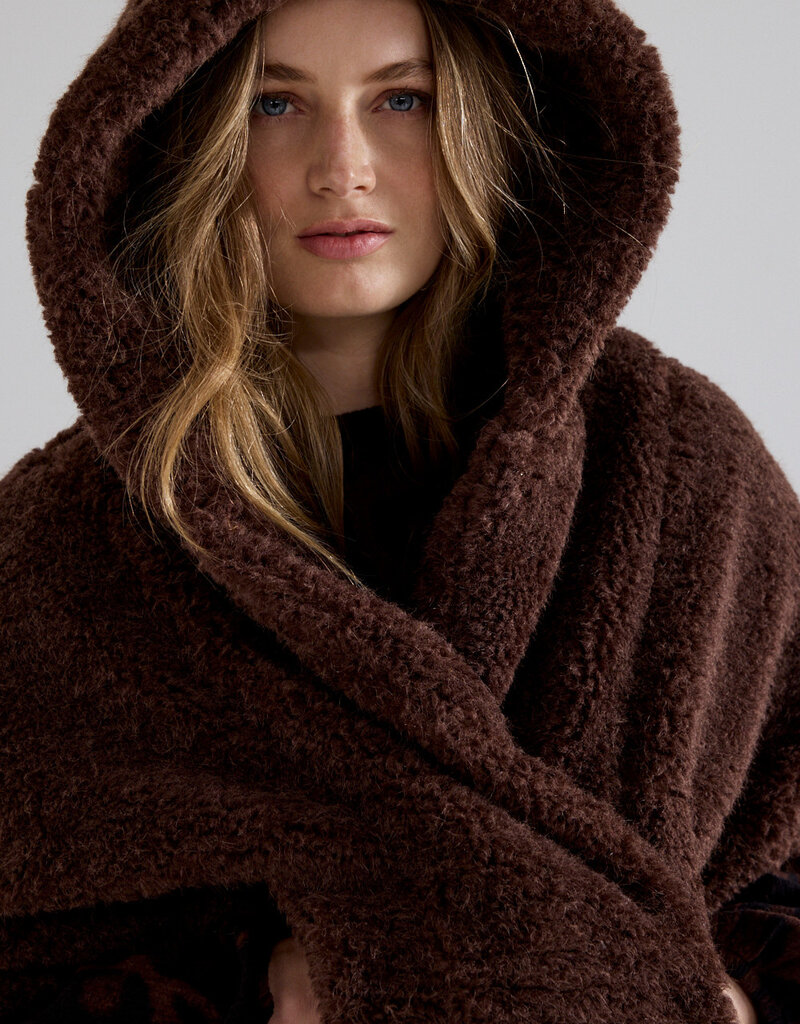 Tramontana Faux Fur Hooded Cape