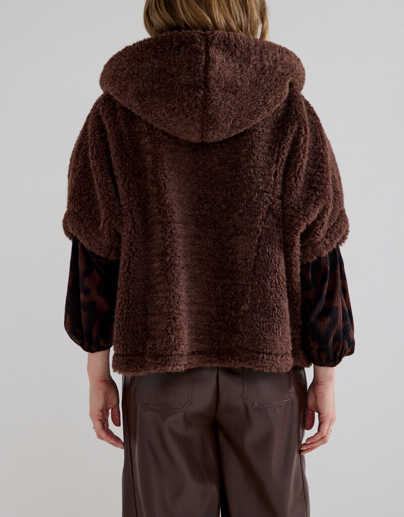 Tramontana Faux Fur Hooded Cape