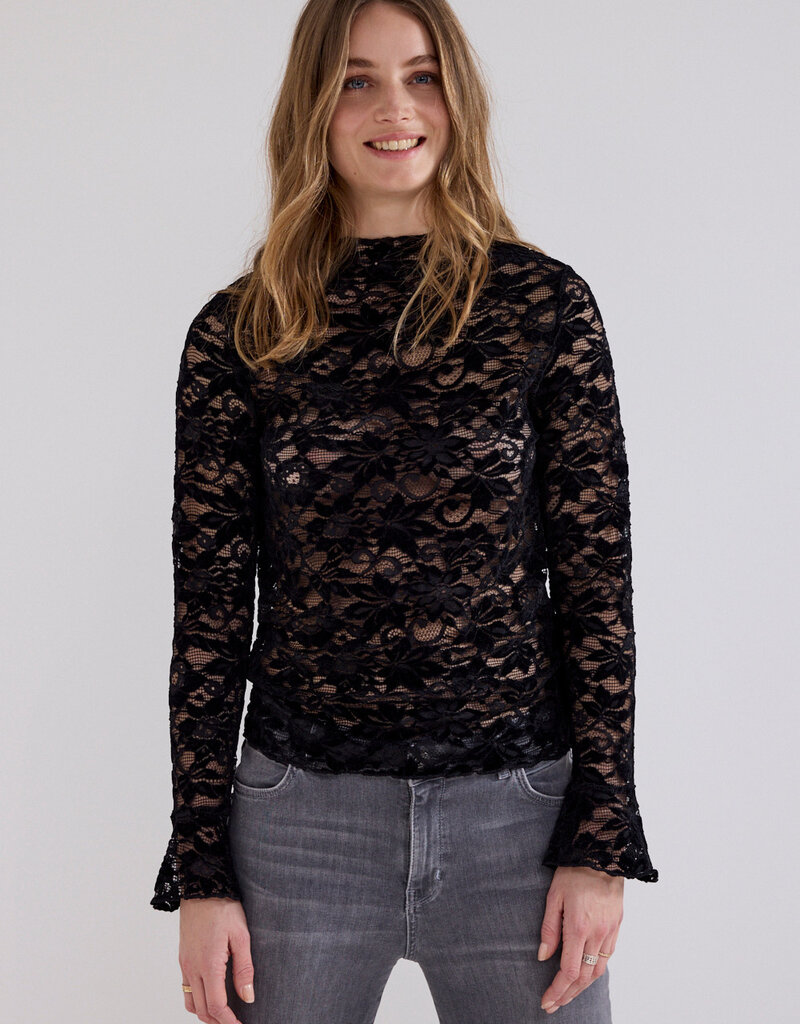 Tramontana Velvet Stretch Lace Top