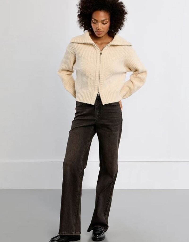 Molly Bracken Double Zip Knit Sweater