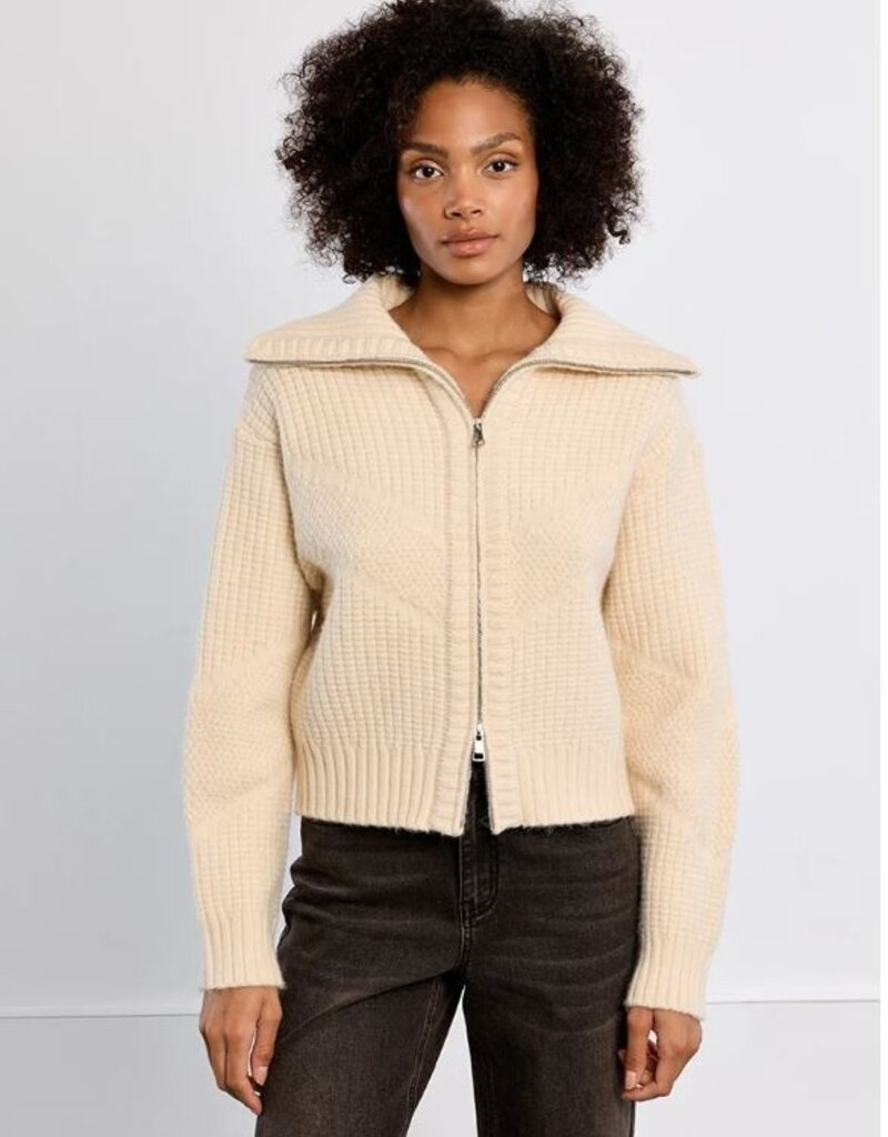 Molly Bracken Double Zip Knit Sweater