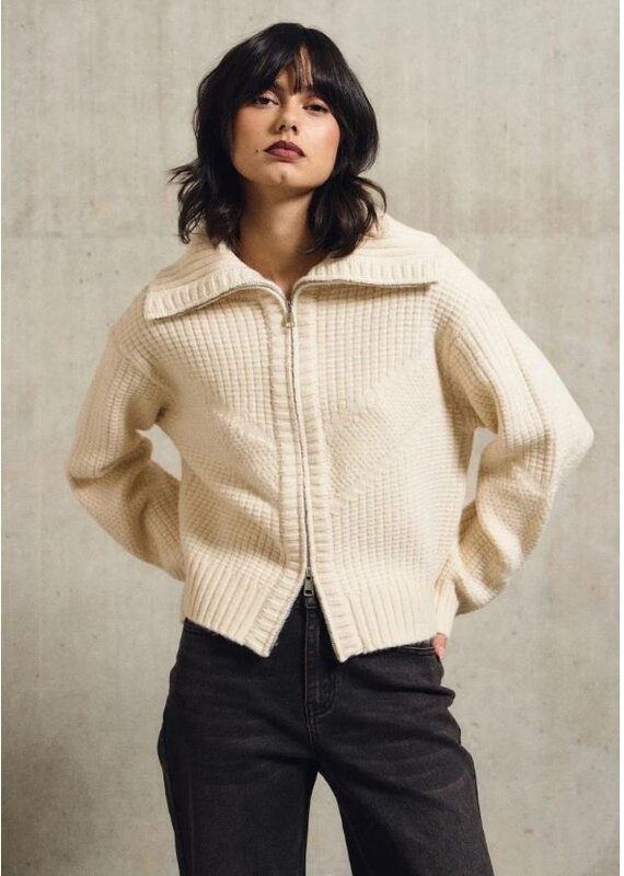 Molly Bracken Double Zip Knit Sweater