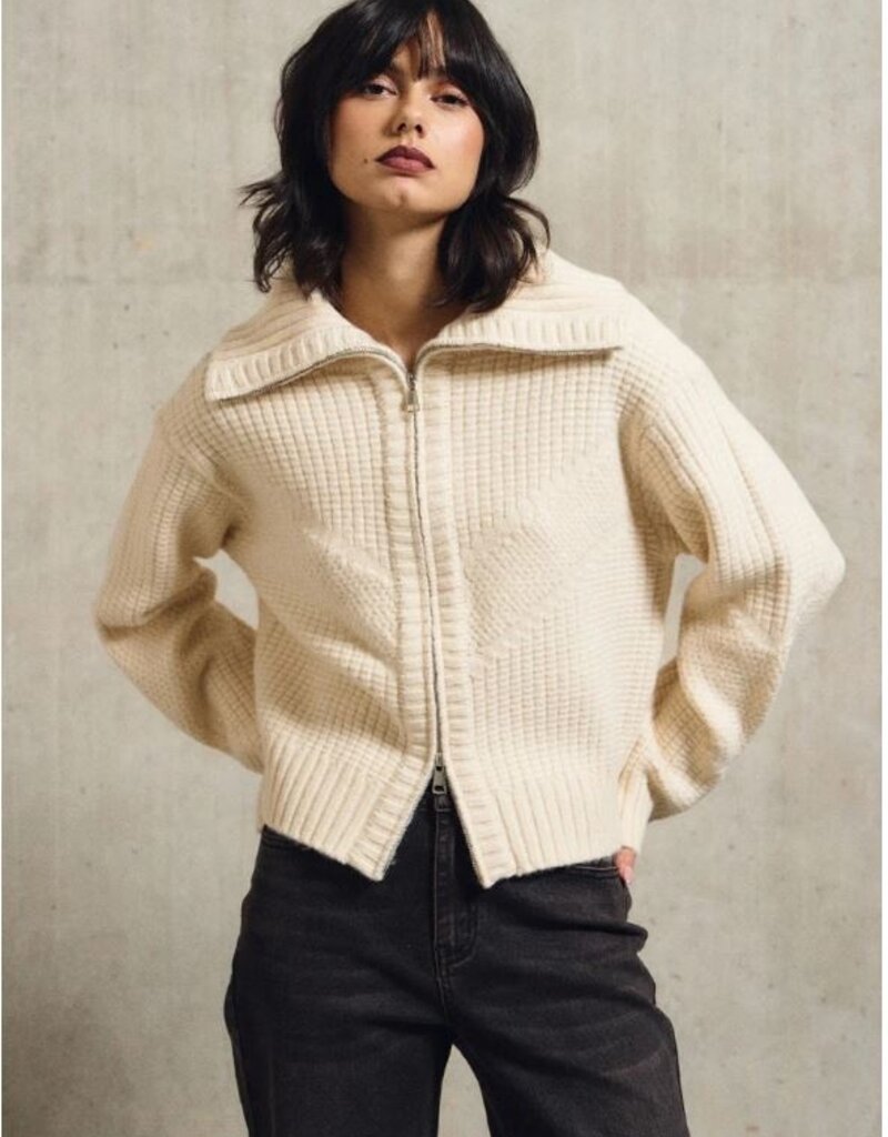 Molly Bracken Double Zip Knit Sweater