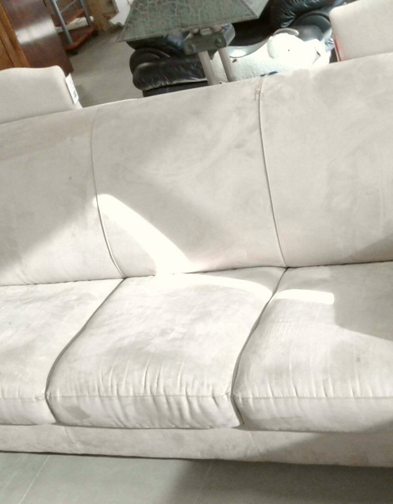 Beige Cream Suede Sofa Habitat For Humanity Restore