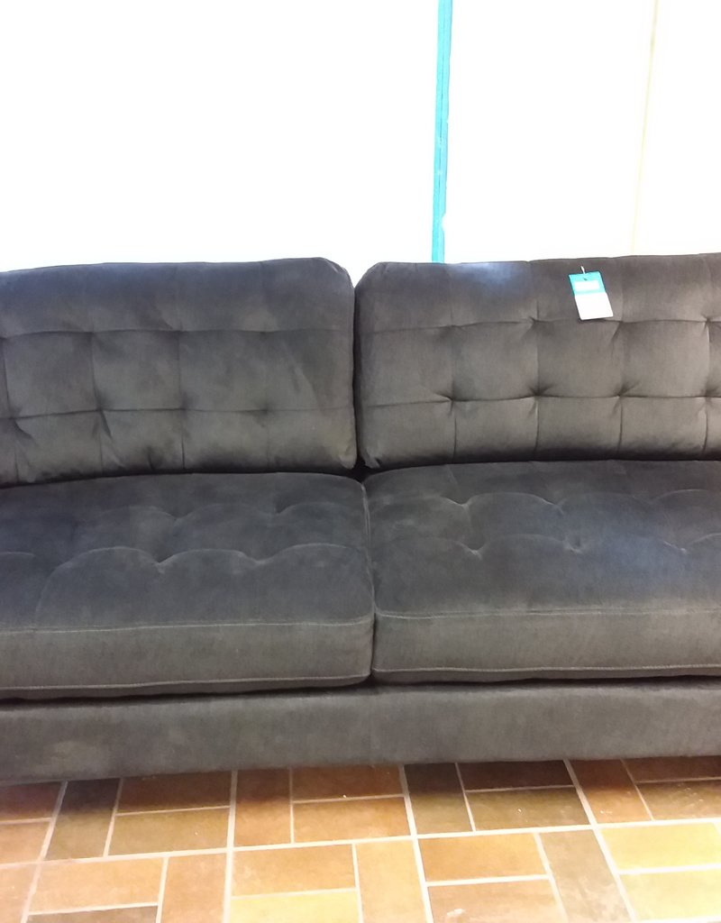 Gray Velvet Tufted Sofa Baci Living Room