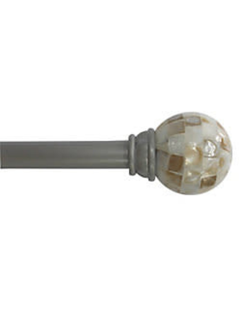 66 Inch To 120 3 4 Curtain Rod Kit In Silver With 4 Inch Curtain Rod Kit