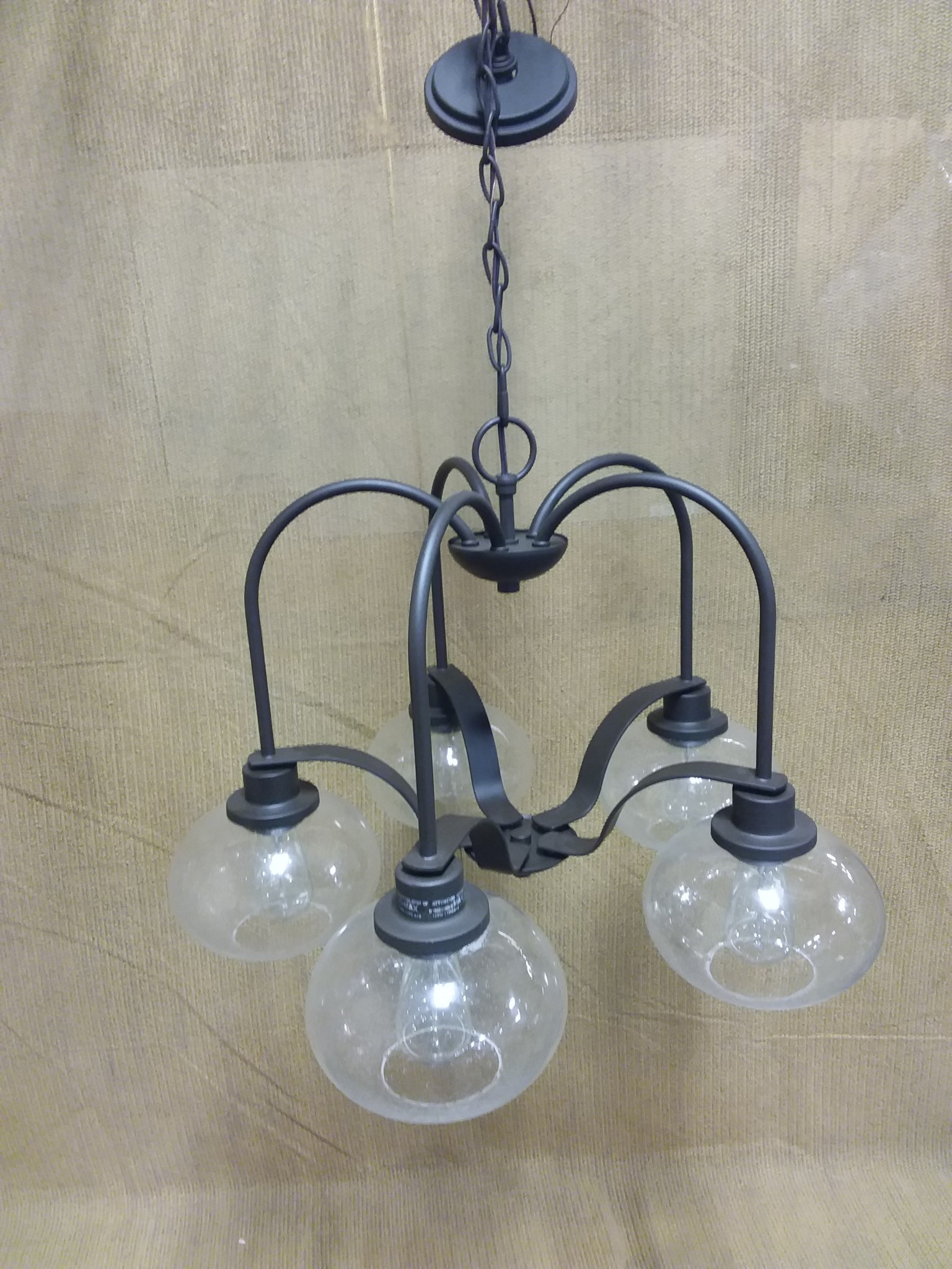 5 bulb chandelier with round shades - Habitat for Humanity ReStore