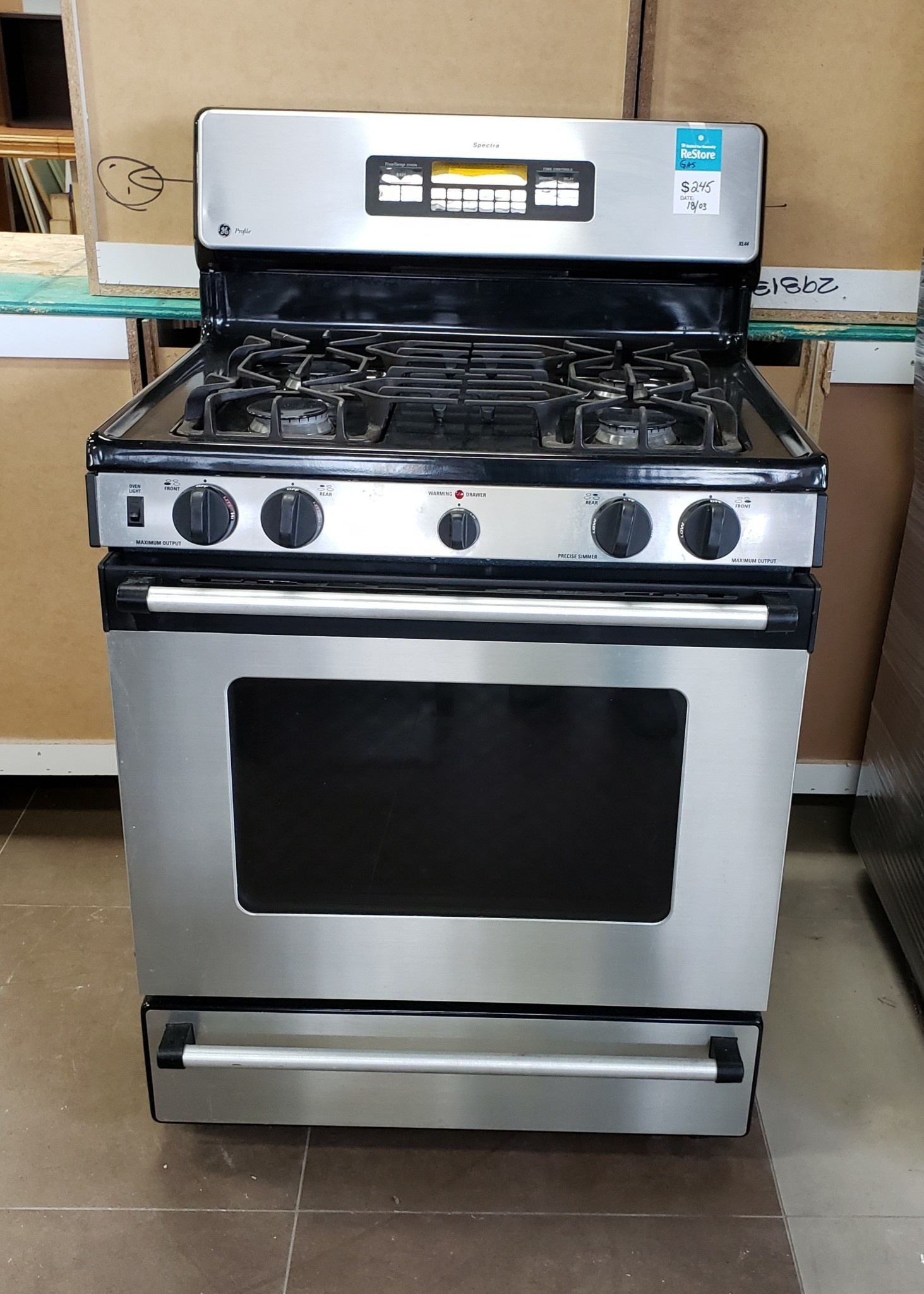 Stainless Steel GE Profile Gas Stove Habitat for Humanity ReStore