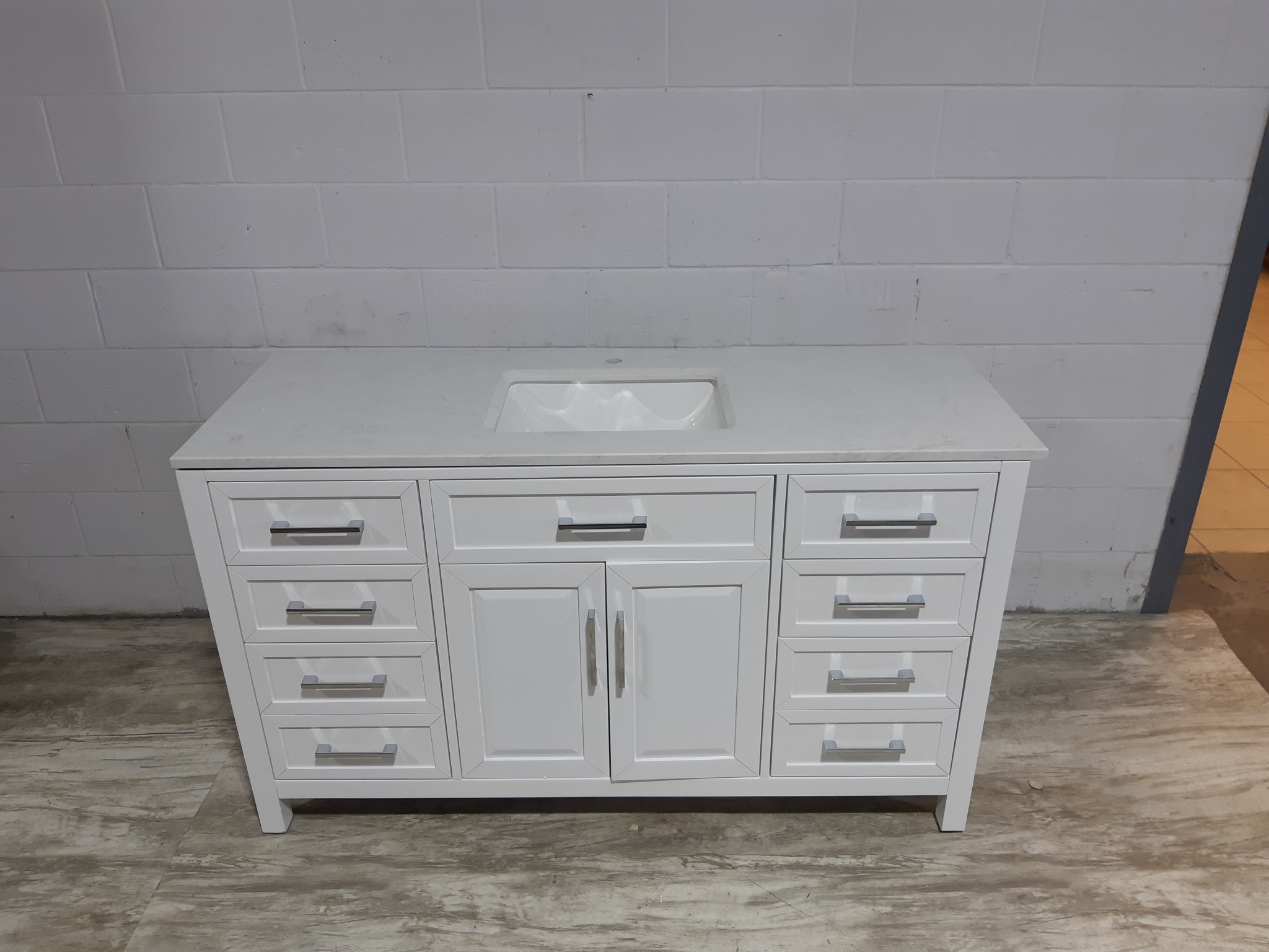 60 In Bathroom Vanity Cabinet In White Habitat For Humanity Restore